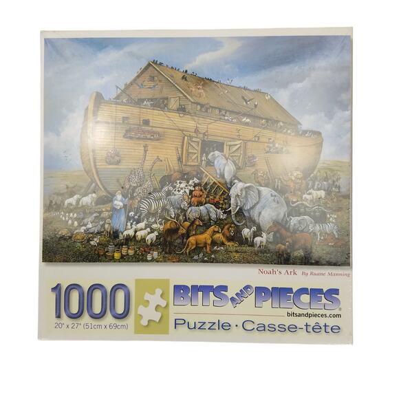 Bits And Pieces 1000 Pieces Jigsaw Puzzle Noahs Ark By Ruane Manning NEW - Picture 1 of 6